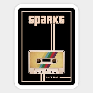 Sparks Music Retro Cassette Tape Sticker